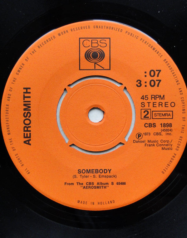 Aerosmith : Dream On (7", Single)