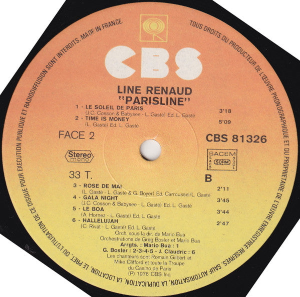 Line Renaud : Parisline (LP, Album, Gat)