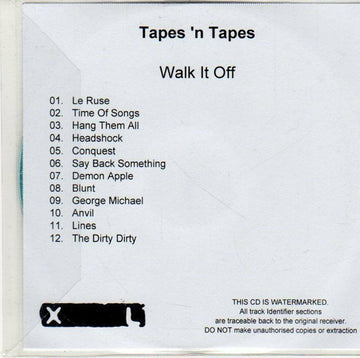 Tapes 'n Tapes : Walk It Off (CDr, Album, Promo, Wat)