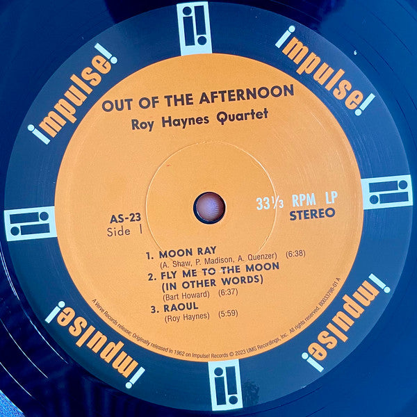 Roy Haynes Quartet : Out Of The Afternoon (LP, Album, RE, 180)