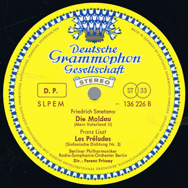 Berliner Philharmoniker ∙ Radio-Symphonie-Orchester Berlin ∙ Ferenc Fricsay : Eine Kleine Nachtmusik · Egmont-Ouverture · Die Moldau (Vltava) · Les Preludes (LP, RP)