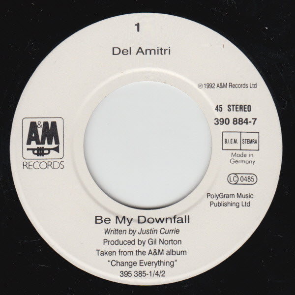Del Amitri : Be My Downfall (7", Single)