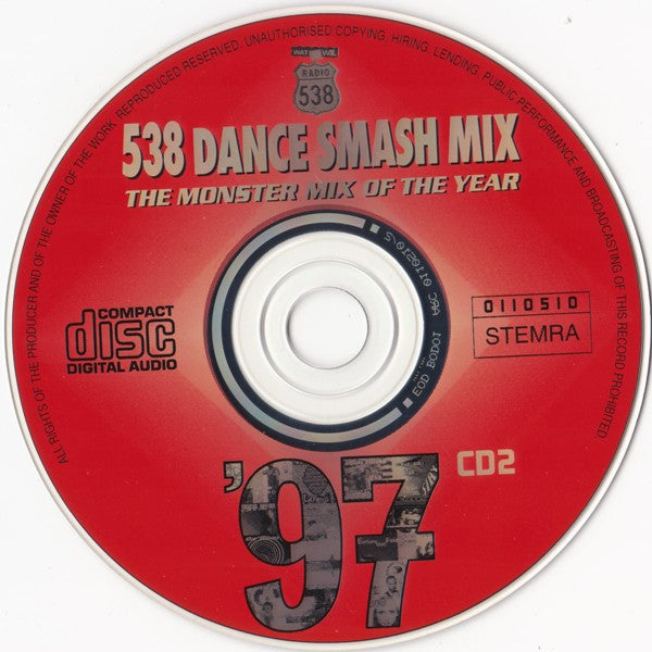 Various : 538 Dance Smash Mix '97 (2xCD, Mixed)