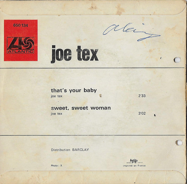 Joe Tex : That's Your Baby (7")