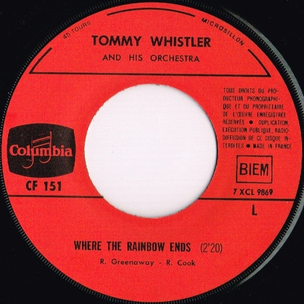Tommy Whistler : Where The Rainbow Ends / Cardelina (7", Single)