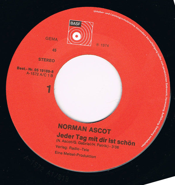 Norman Ascot : Jeder Tag Mit Dir Ist Schön (7", Single)