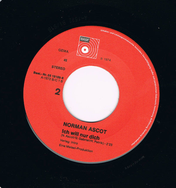 Norman Ascot : Jeder Tag Mit Dir Ist Schön (7", Single)