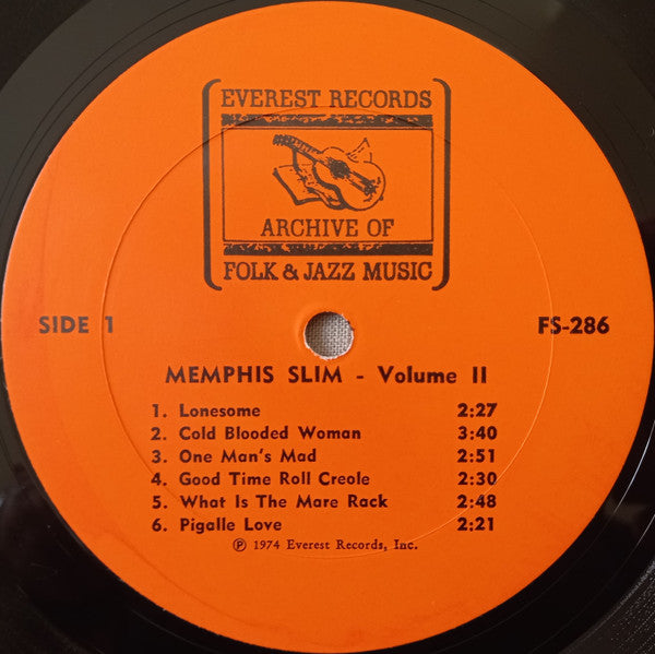 Memphis Slim : Volume II (LP, Quad, RE)
