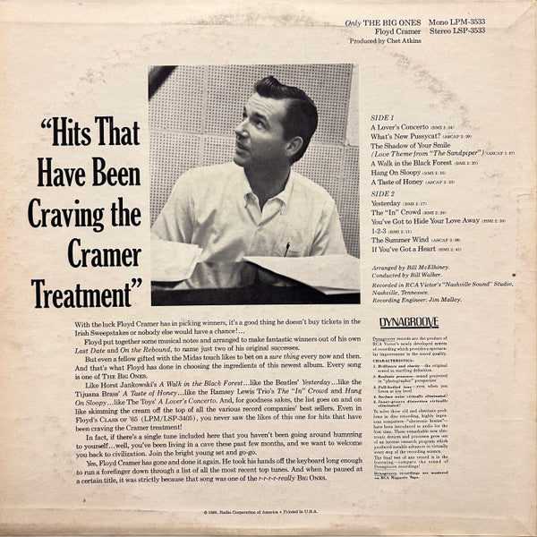 Floyd Cramer : Only The Big Ones (LP, Album, Hol)