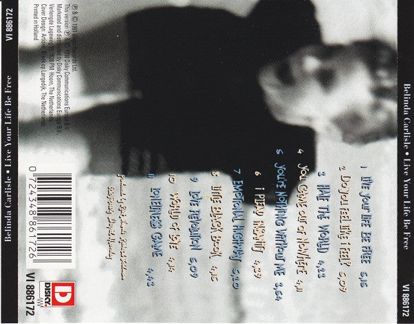 Belinda Carlisle : Live Your Life Be Free (CD, Album, RE)