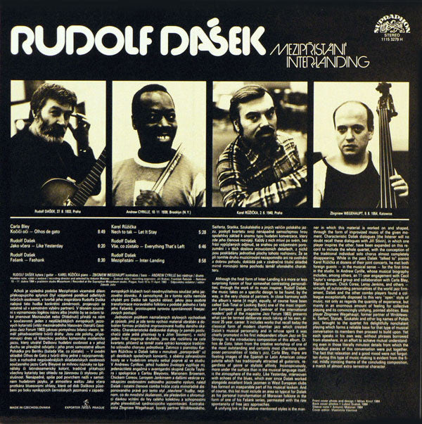 Rudolf Dašek : Mezipřistání / Inter-Landing (LP, Album, RP)