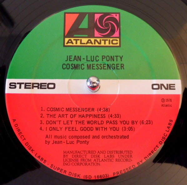 Jean-Luc Ponty : Cosmic Messenger (LP, Album, RM, Sup)