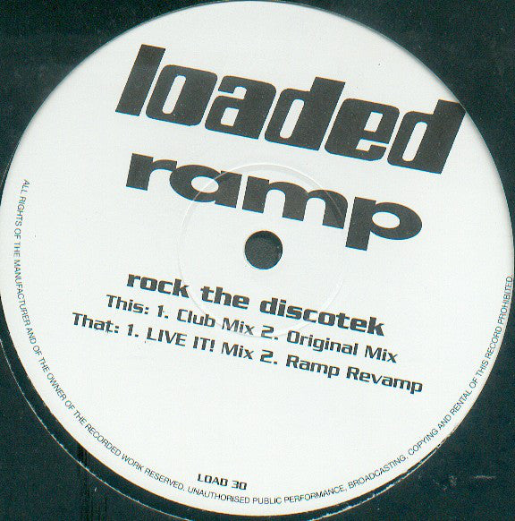 Ramp : Rock The Discotek (12", Promo)
