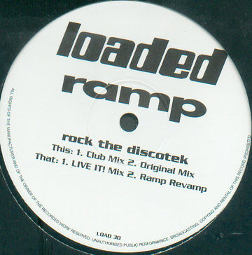 Ramp : Rock The Discotek (12", Promo)