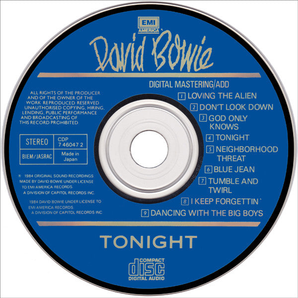 David Bowie : Tonight (CD, Album)