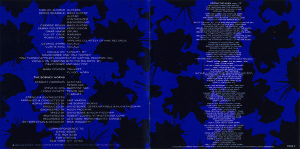 David Bowie : Tonight (CD, Album)