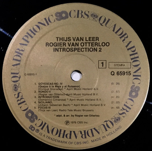 Thijs Van Leer : Introspection 2 (LP, Album, Quad)