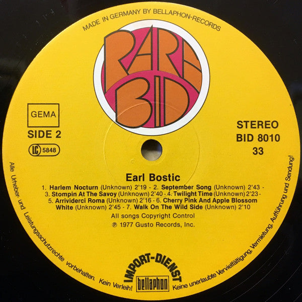 Earl Bostic : 14 Hits (LP, Comp)