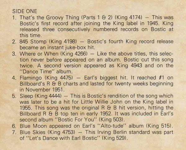 Earl Bostic : 14 Hits (LP, Comp)