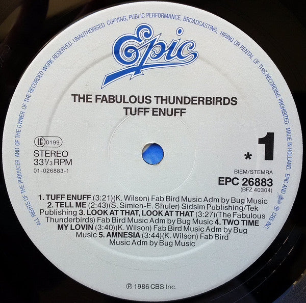 The Fabulous Thunderbirds : Tuff Enuff (LP, Album)