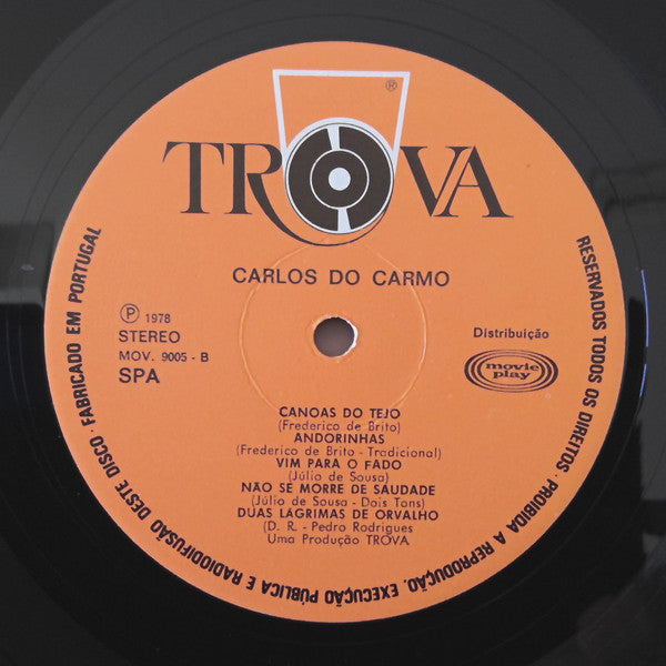 Carlos do Carmo : Dez Fados Vividos (LP, Album)