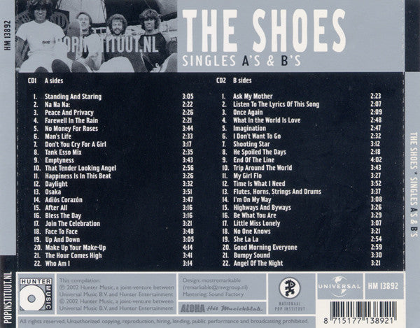 The Shoes : Singles A's & B's (2xCD, Comp)