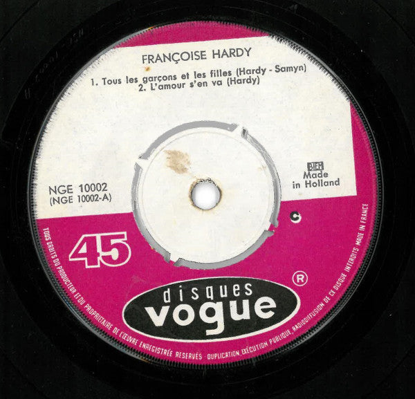 Françoise Hardy : Grand Gala Du Disque 1963 (7", EP)