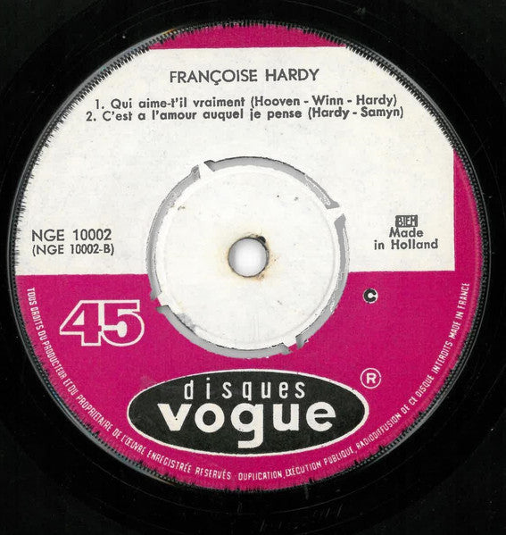 Françoise Hardy : Grand Gala Du Disque 1963 (7", EP)