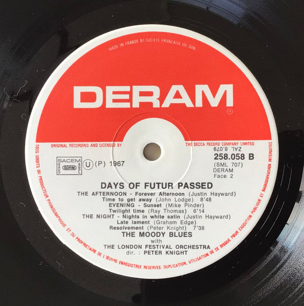 The Moody Blues With The London Festival Orchestra Conducted By Peter Knight (5) : Days Of Future Passed (LP, Album, RP)