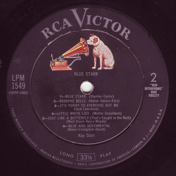 Kay Starr : Blue Starr (LP, Album, Mono)