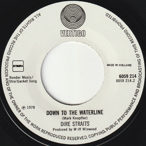 Dire Straits : Water Of Love / Down To The Waterline (7", Single)