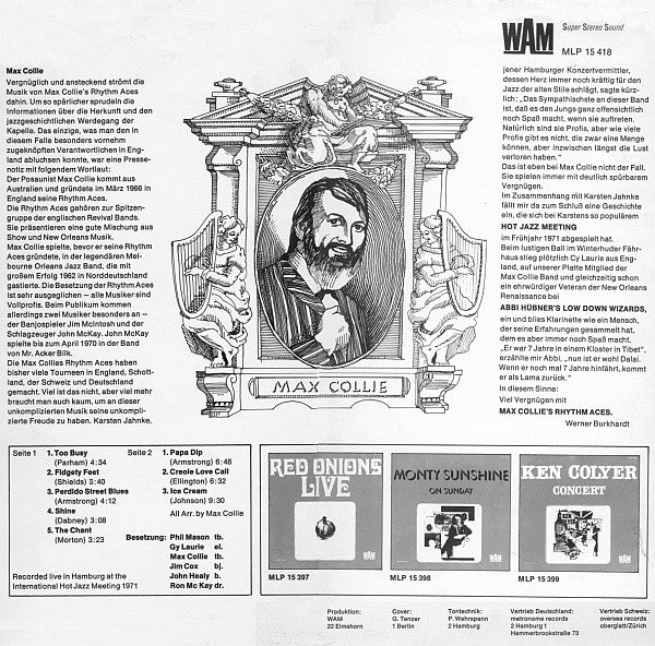 Max Collie Rhythm Aces : Max Collie's Rhythm Aces (LP, Album)