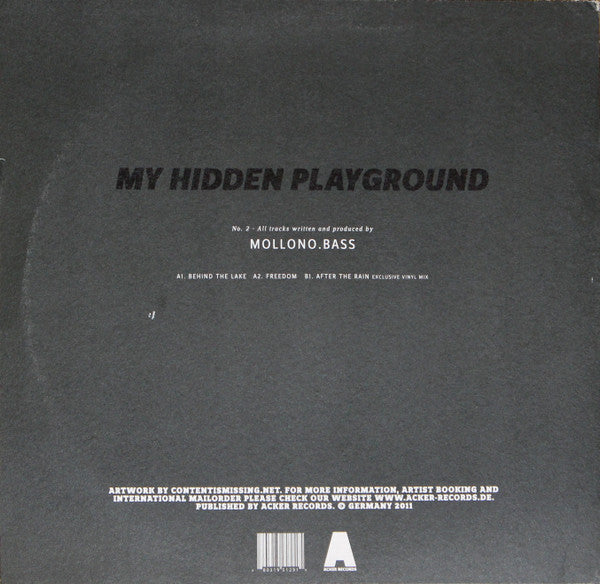 Mollono.Bass : My Hidden Playground Part 2 (12")