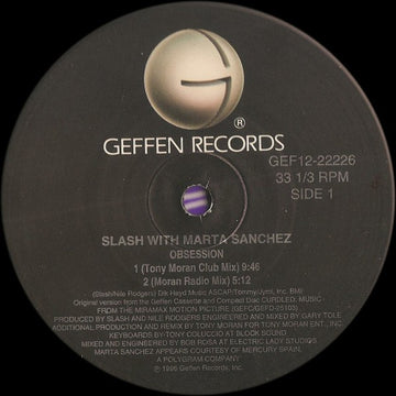 Slash (3) & Marta Sánchez : Obsession (12", Gen)