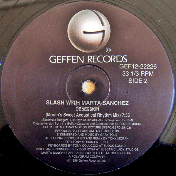 Slash (3) & Marta Sánchez : Obsession (12", Gen)