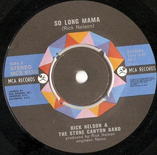 Rick Nelson & The Stone Canyon Band : Garden Party (7", Single)