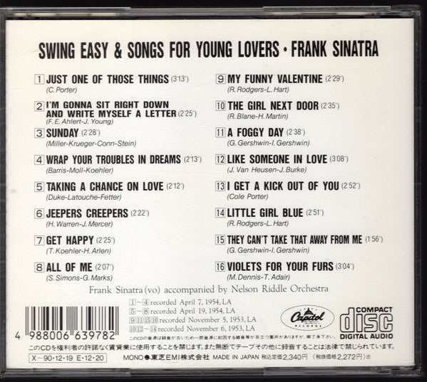 Frank Sinatra : Swing Easy! / Songs For Young Lovers (CD, Comp, Mono)