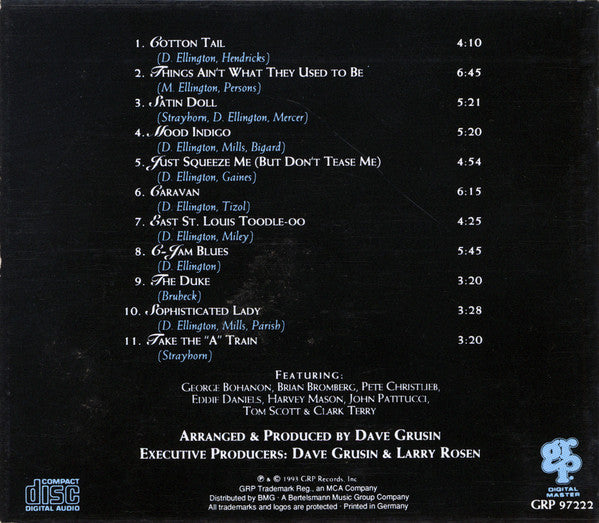 Dave Grusin : Homage To Duke (CD, Album)