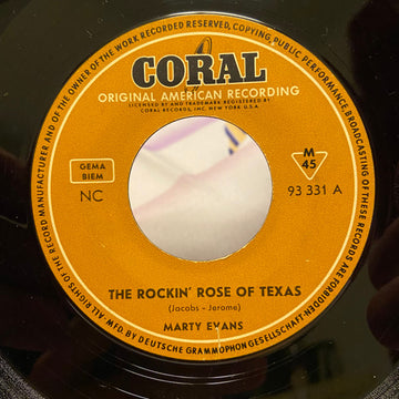 Marty Evans (2) : The Rockin' Rose Of Texas (7", Single, Mono)