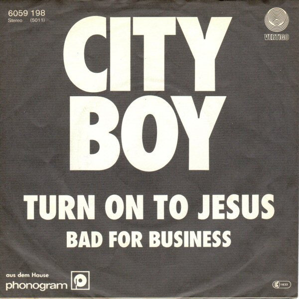 City Boy : Turn On To Jesus (7", Single)