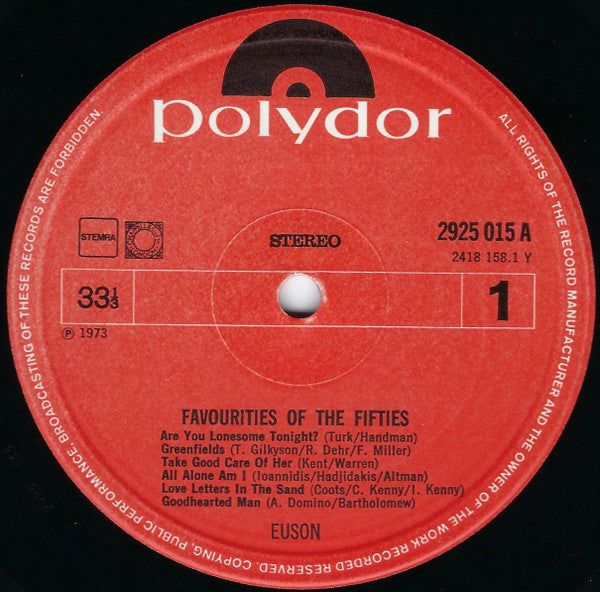 Euson : Favourites Of The Fifties (LP, Album)