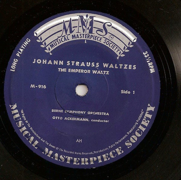Johann Strauss Jr. / Berner Symphonieorchester o.l.v. Otto Ackermann : Blauwe Donau En Keizer Wals (7")