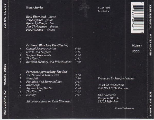 Ketil Bjørnstad : Water Stories (CD, Album)