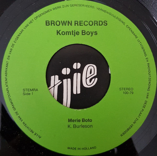 Komtjie Boys : Merie Boto (7", Single)
