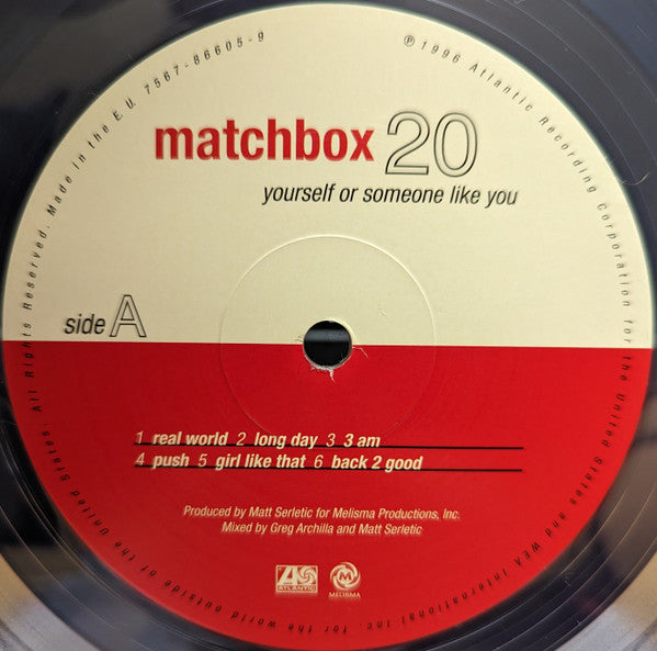 Matchbox Twenty : Yourself Or Someone Like You (LP, Album, Ltd, RE, Cle)