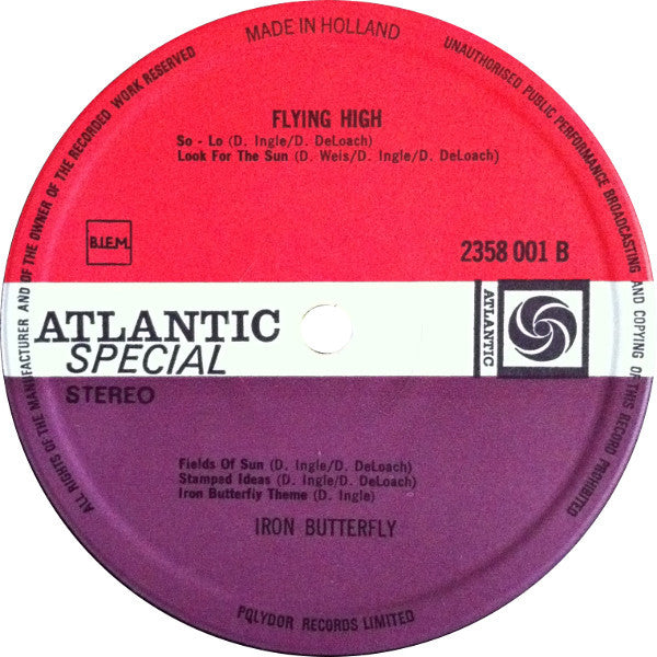 Iron Butterfly : Flying High (LP, Album, RE)