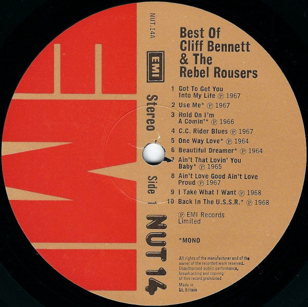 Cliff Bennett & The Rebel Rousers : The Best Of Cliff Bennett And The Rebel Rousers (LP, Album, Comp, Mono)