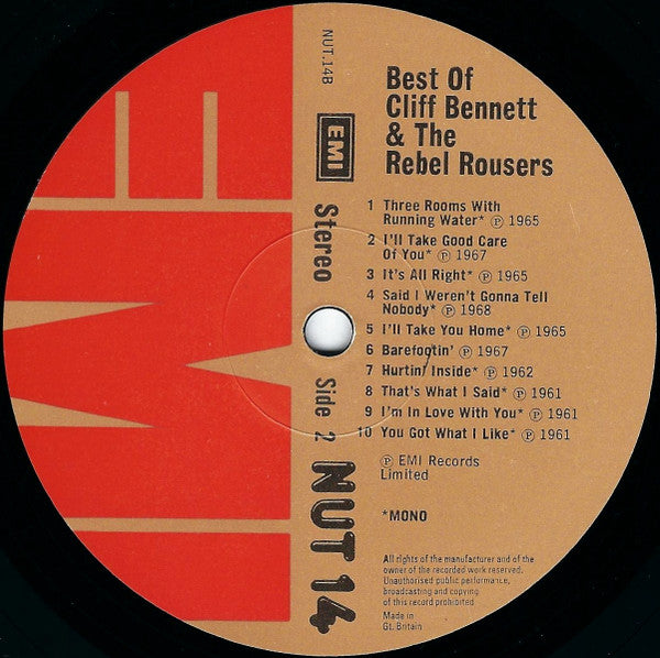 Cliff Bennett & The Rebel Rousers : The Best Of Cliff Bennett And The Rebel Rousers (LP, Album, Comp, Mono)