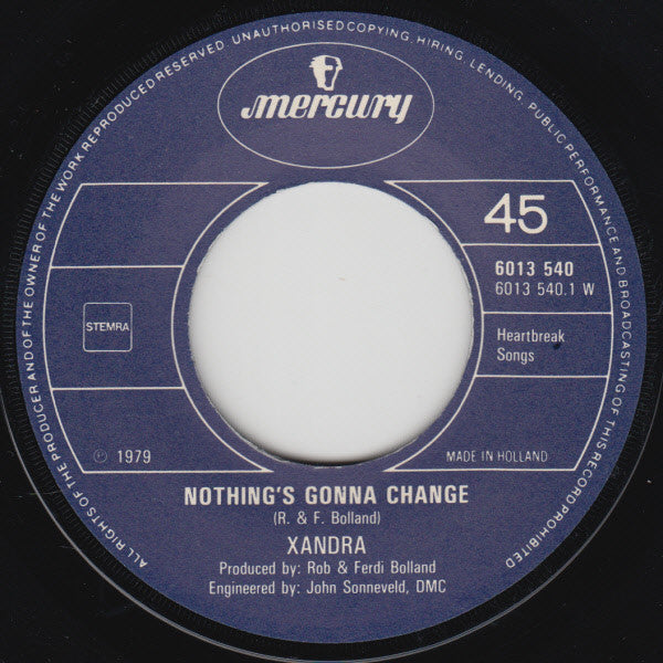 Sandra Reemer : Nothing's Gonna Change (7", Single)