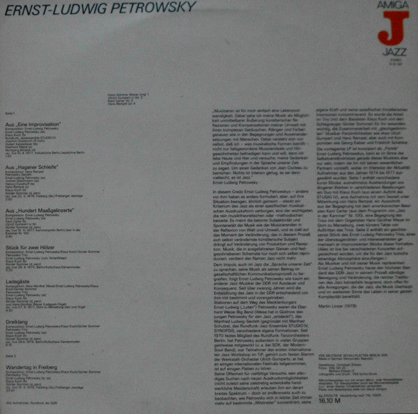 Ernst-Ludwig Petrowsky : Ernst-Ludwig Petrowsky (LP, Album)